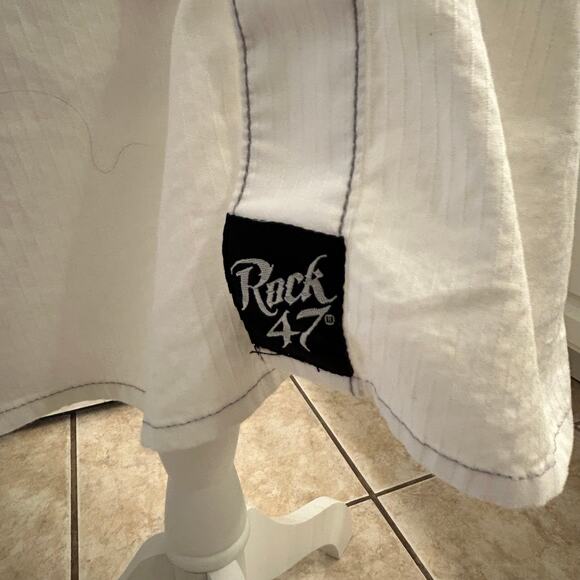 Rock 47 by Wrangler Western Embroidered Pearl Snap Shirt (Size L) - Picture 6 of 7